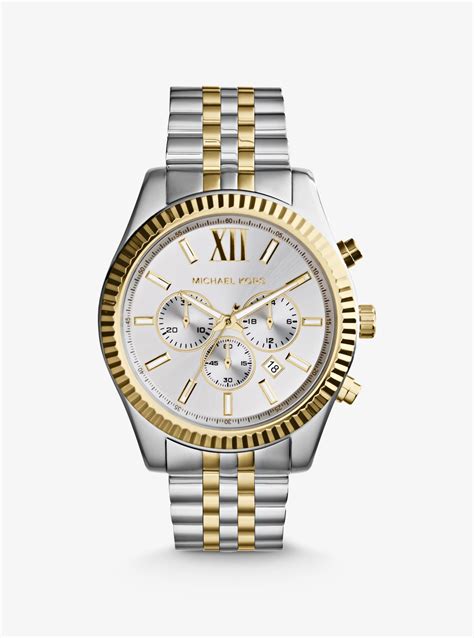 michael kors gold ans silver watch|michael kors small gold watch.